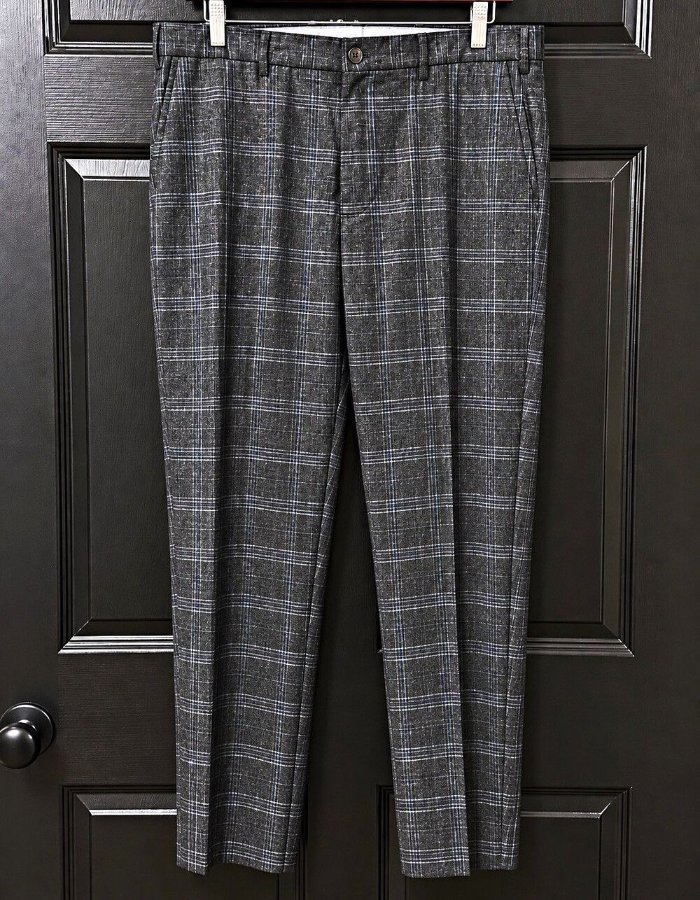 Hart Schaffner Marx 36x32 Plaid Wool Silk Linen Dress Pants Quiet Luxury
